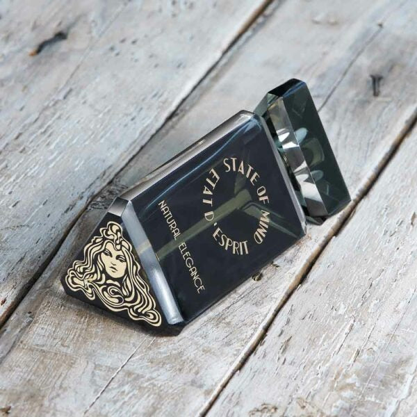 Promo shot of a bottle of perfume of State of Mind Natural Elegance