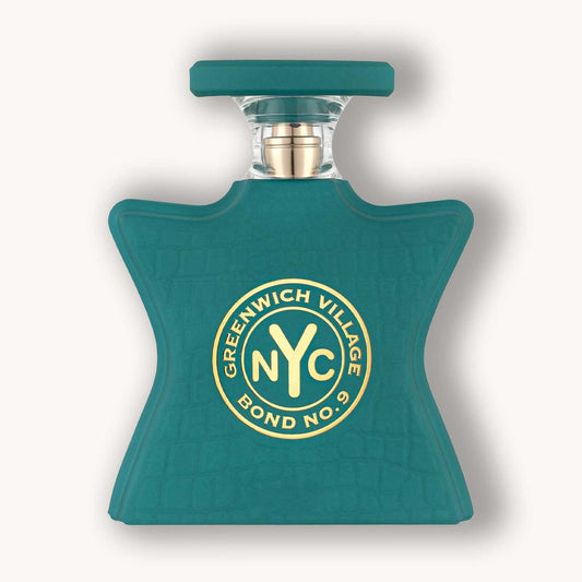 A perfume bottle of Bond No 9 Greenwich Village.