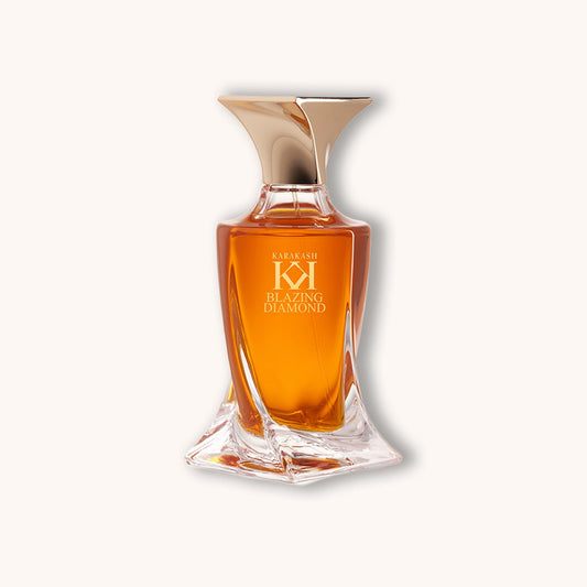 A perfume bottle of Karakash Blazing Diamond.