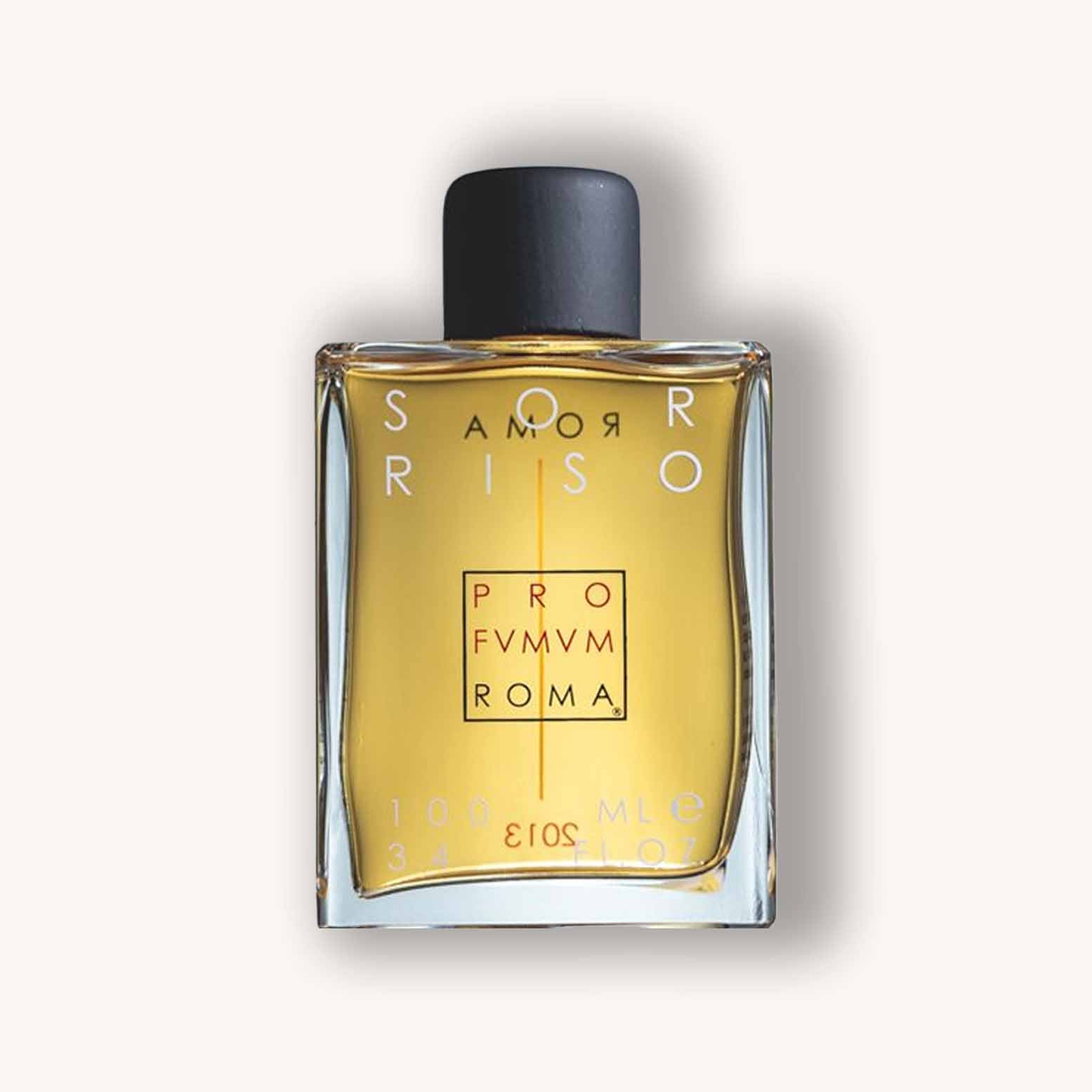 A perfume bottle of Profumum Roma Sorriso.