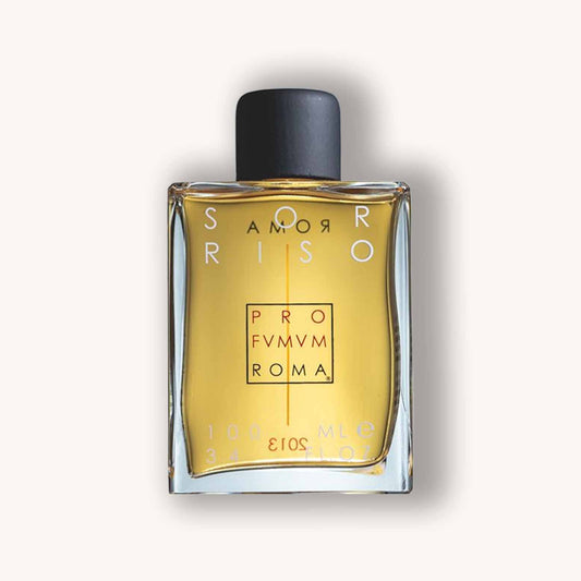 A perfume bottle of Profumum Roma Sorriso.