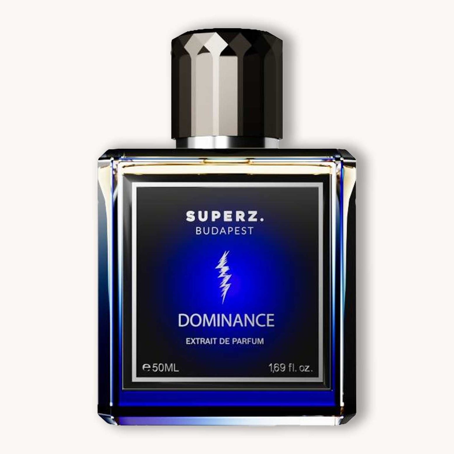 A perfume bottle of Superz Dominance.